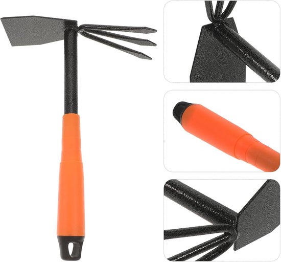 Tuinhark en schoffel in één- tuinhark- tuingereedschap- tuinhark- tuinhark om onkruid te wieden — afbeelding 2