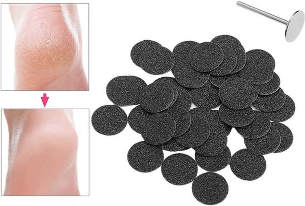 Eeltverwijderaar - Elektrische Eeltverwijderaar - Vervangende Schuurpapier Schijven - φ25mm - Pedicure Tool - Geschikt voor Voetverzorgin...
