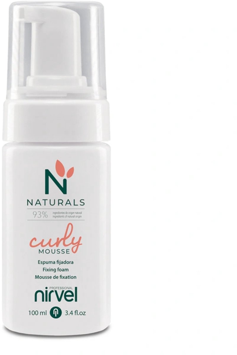 Nirvel Naturals Krullenmousse / stylingmousse met kokosgeur voor natuurlijke krullen en golven 100 ml