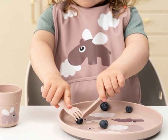 Done By Deer Foodie Cutlery Set Happy Dots Powder van Done by Deer — afbeelding 4