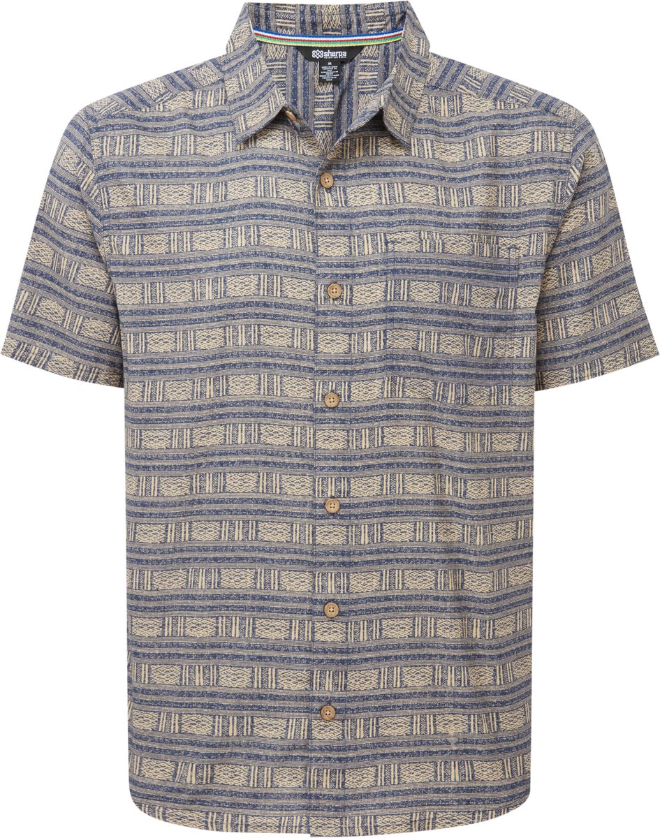 Sherpa Adventure Gear Khumbu Weave heren overhemd met korte mouwen - Rathee Blue