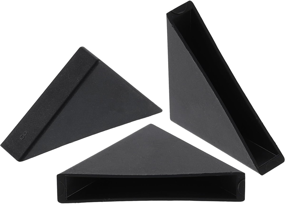 Hoekbeschermers, 8 x 50 mm, rechthoekige vorm, hoekbeschermers voor glas, spiegels, tegels, zwart