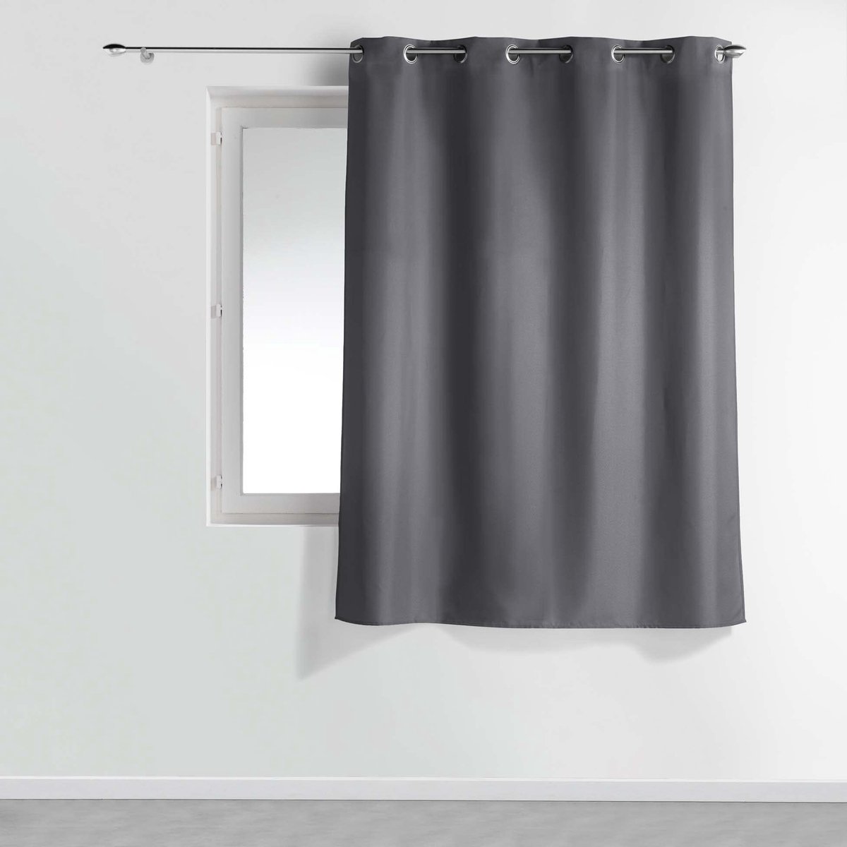 douceur d'intérieur, Essentiel Beton Gordijn met Oogjes (140 x 180 cm), polyester