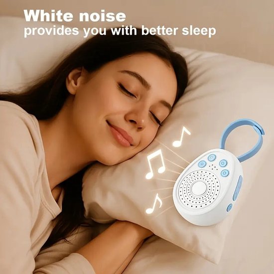 Mini White Noise Machine, 20 rustgevende geluiden slaaphulp geluidsmachine, witte ruis machine voor volwassenen baby met 1000mAh batterij, USB oplaadbare baby slaapmachine met 3 timerfuncties van MINI — afbeelding 5