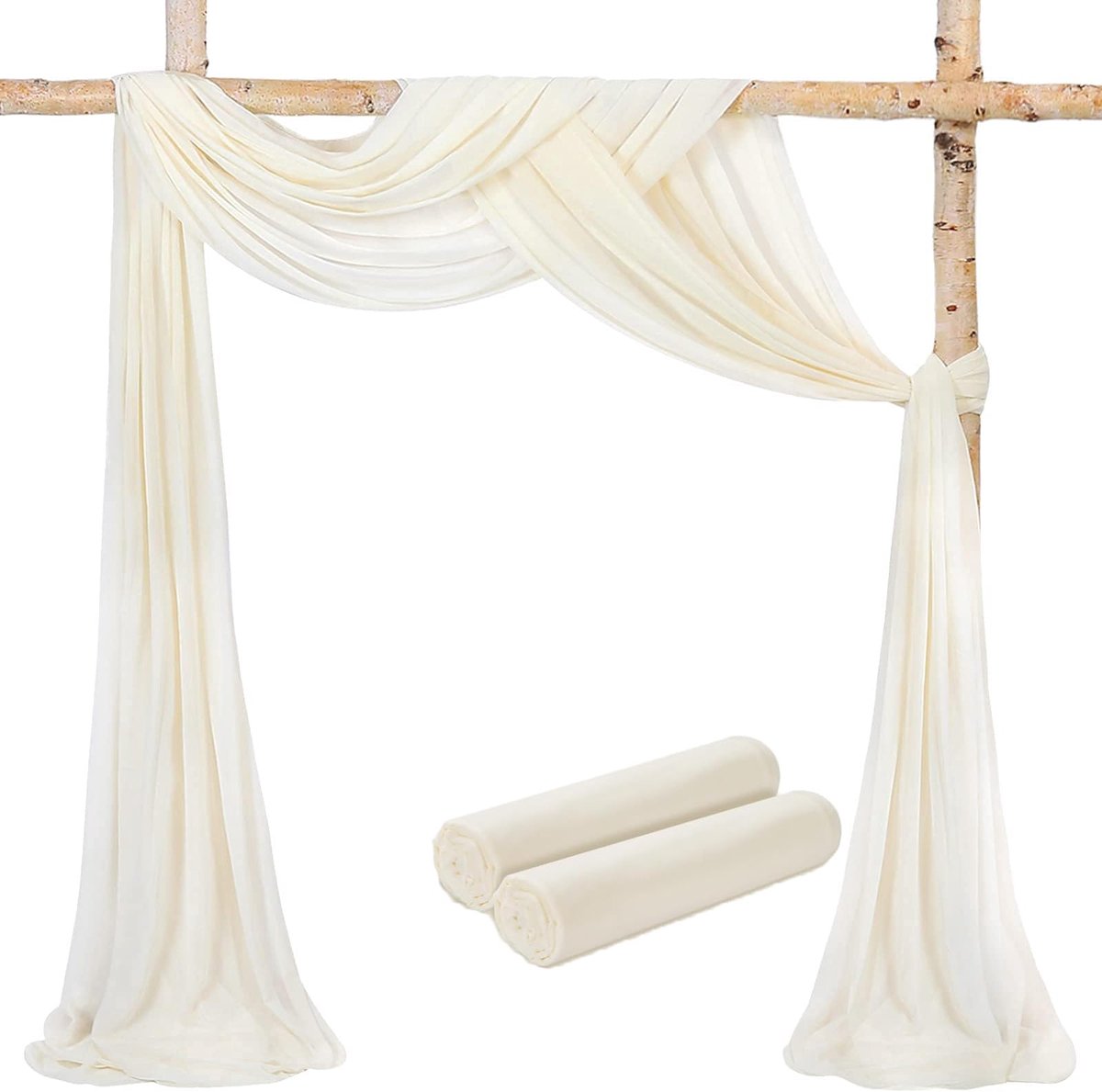 gordijn achtergrond bruiloft, 2 stuks 70 x 560 cm wandbehang achtergrond gordijn bruiloft decoratie voor doop bruiloften bruidsdouche