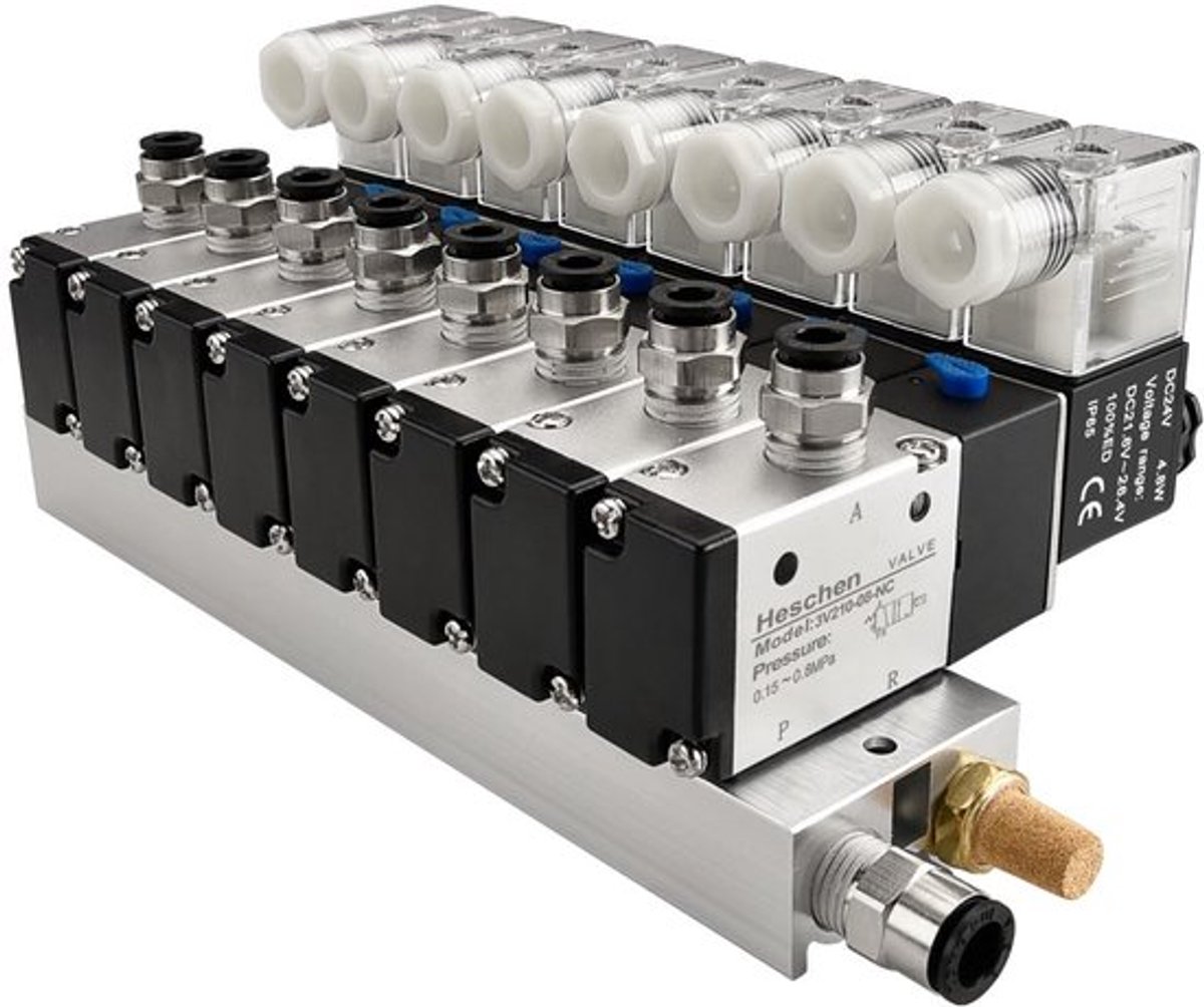 Allecto - Pneumatisch Magneetventiel - 8 Poorten - Duurzaam Aluminium