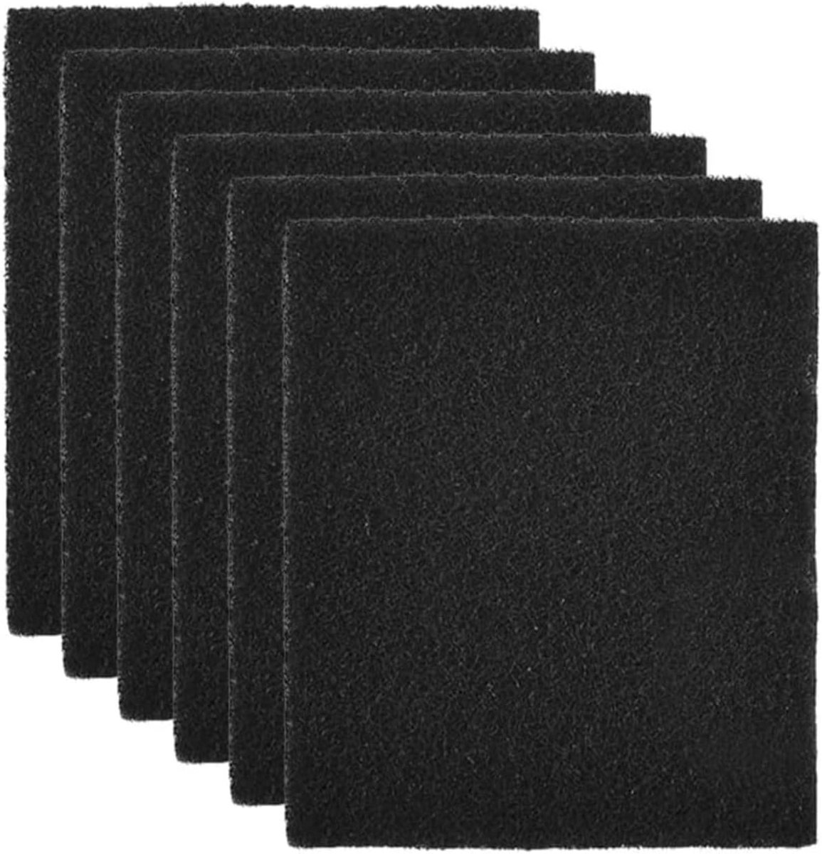 koolfilter voor kattenbakvulling, luchtverfrisser, 6 stuks, vervanging voor kattenbakvulling, 11,5 x 10,5 cm