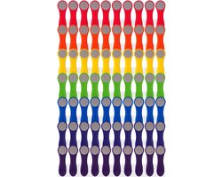 Kleurige Wasknijpers - 70 Stuks Met RVS Veersystemen en Zachte Grip