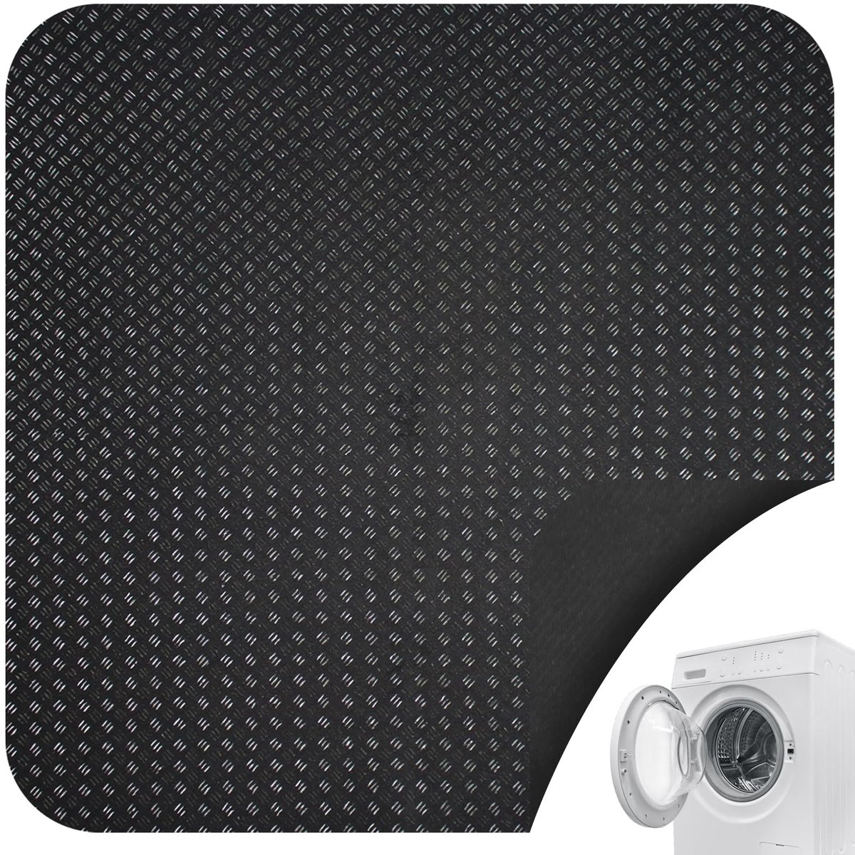 Antislipmat voor wasmachine, antislip, 60 x 60 cm, Anttrillingen, wasmachine-onderlegger, koelkast, vloerbescherming, siliconen, absorberend, voor wasmachine en droger