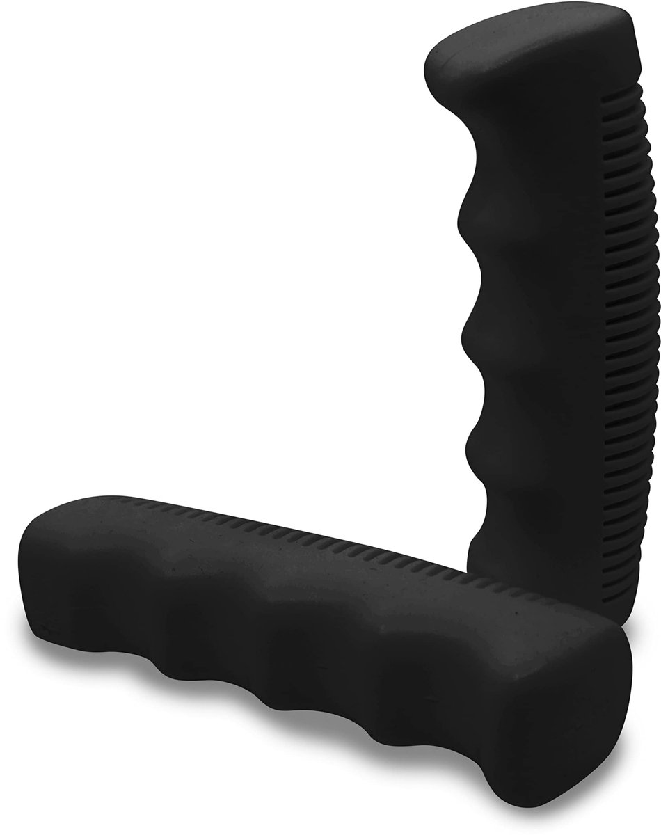 fietsgrepen zwart rubber antislip zacht 1 paar zwarte vintage fietshandgrepen Hollandse fiets stadsfiets damesfiets enkele speed fiets herenfiets grips rubberen handgrepen klassieke stuurgrepen