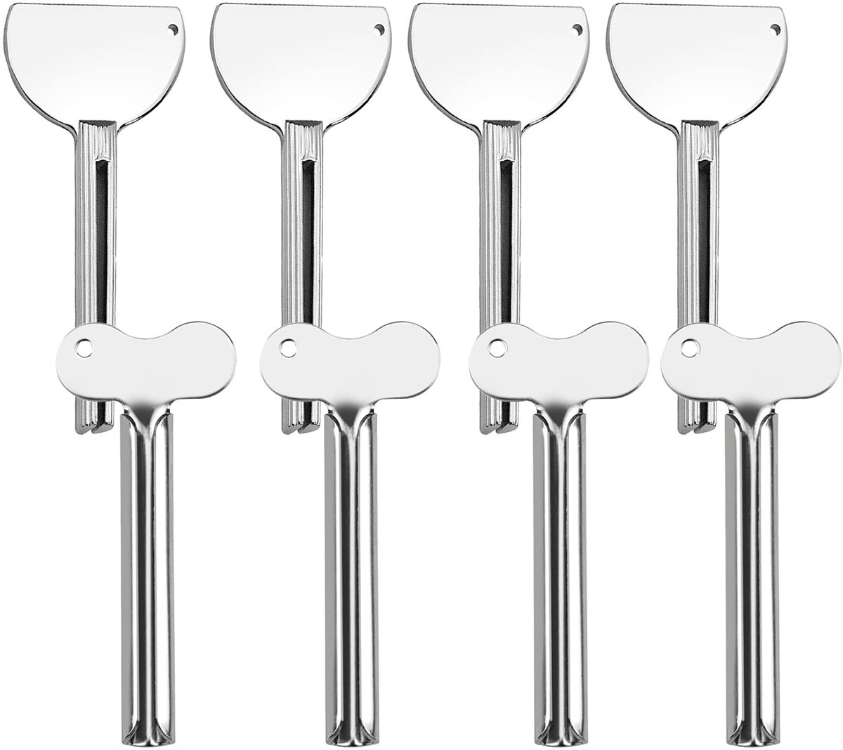 Dailygoods - 8 Stuks Metalen Tandpasta-Knijpers - Roestvrij Staal Tubeknijper