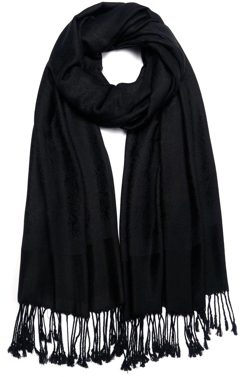 Dailygoods- Pashmina-sjaal Hoogwaardig Materiaal - Omkeerbaar - Paisley - Franjes - Ademend - Duurzaam 179,8 cm x 69,8 cm