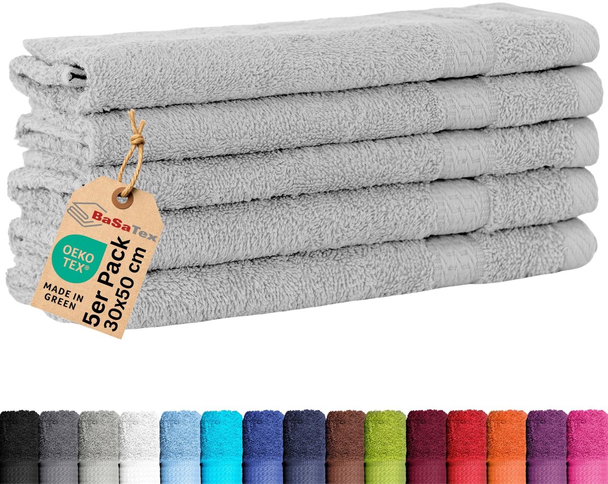 Dailygoods- Gastendoekjes Set van 5 - 100% Katoen - 30x50 cm - Öko-Tex Standaard 100 - Zacht en Absorberend - Duurzaam en Wasbaar tot 60 °C - Handdoek