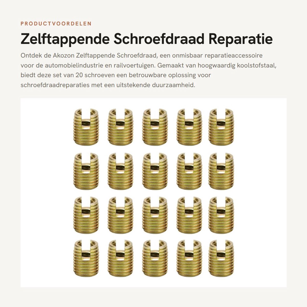 Dailygoods- Zelftappende Schroefdraad 20 Stuks - Koolstofstaal - Sterke Trillingsweerstand - Eenvoudig te Installeren - Voor Diverse Industrieën - Duurzaam in Gebruik - Schroef