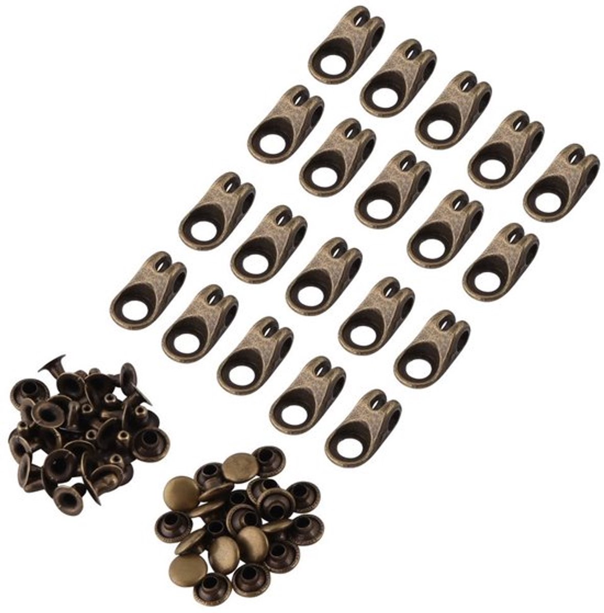 IMstore Schoenvetersluiting Rivet Shoelace Hooks Voor Bruin
