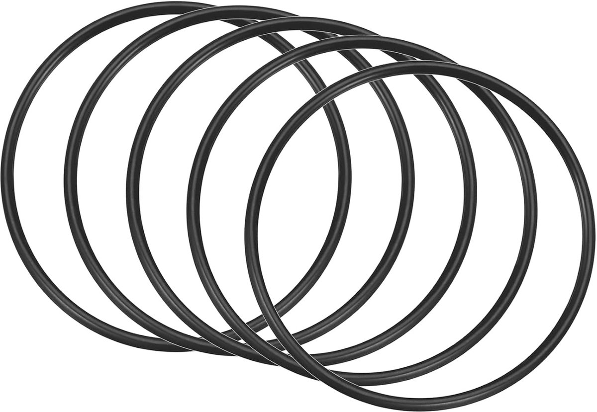 5 stuks nitrilringen O-ring ronde sluitring 60 mm x 54 mm x 3 mm voor kraan loodgieter reparatie afdichting verbinding, zwart
