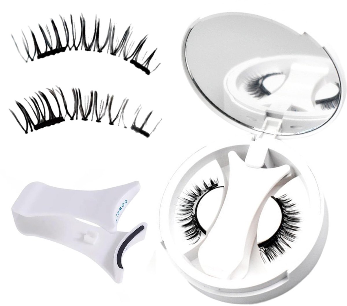 Dailygoods- Magnetische Wimpers Natuurlijke Look - Magnetische Wimpers met Eyeliner - Valse Wimpers Magnetisch - Herbruikbare Wimpers - Waterdicht - Inclusief Applicator