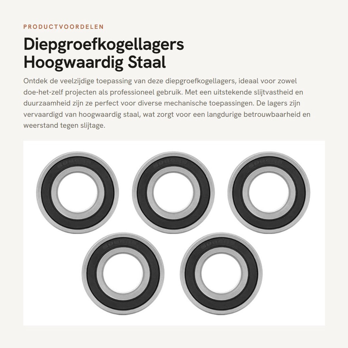 Dailygoods- Kogellager 6004-2RS1 - 10 Stuks - Binnendiameter 20mm - Buitendiameter 42mm - Dikte 12mm - Hoogwaardig Staal - Lagers