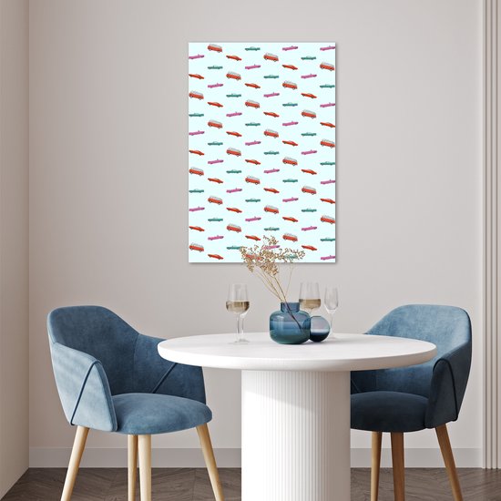 Poster 60x90 cm - Auto - Kleuren - Patroon - Posters - Kamer decoratie - Wanddecoratie woonkamer - Muurdecoratie slaapkamer