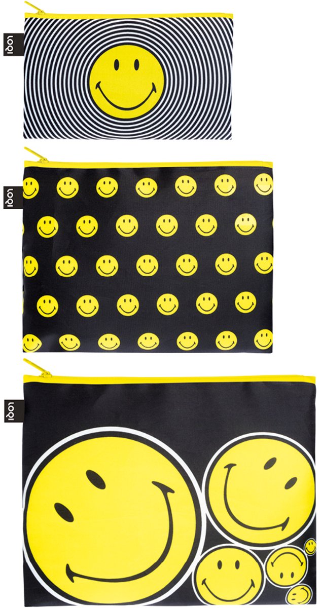 Zip Pockets Smiley - set 3 pcs