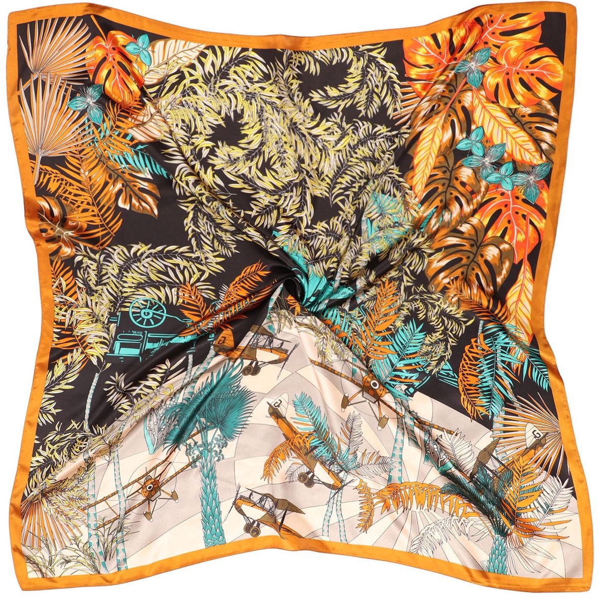 Grote Vierkante Satijnen Hoofddoeken Haar Sjaals Zijden Accessoires Klassiek Gedessineerde Vierkanten Strand Bandana's voor Vrouwen
