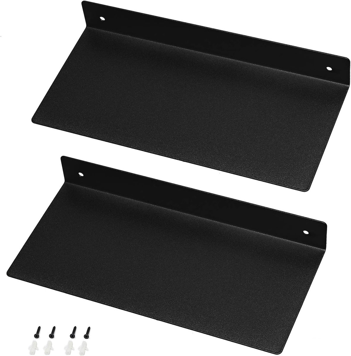 30cm Zwart Metaal Drijvende Planken voor Muur, Industriële Moderne Wandmontage Coner Planken Voor Badkamer, Op zwaar werk berekende Ijzer Planken Voor Display Colletctions
