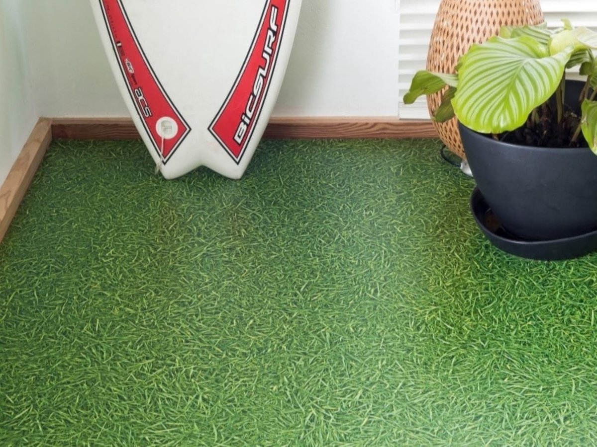 Dailygoods- PVC-vloerbedekking Gazonlook - Gemakkelijk te reinigen - Robuust & flexibel - Snijden op maat - Geluiddempende werking - Glad oppervlak - Vinylvloer