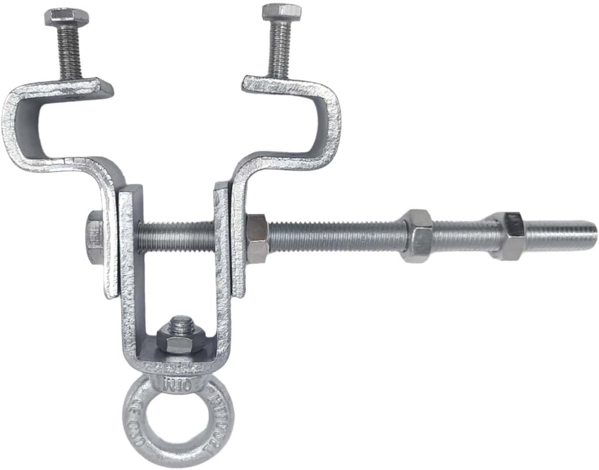 staaldragerklem, robuuste staaldragerklem, staal-i-drager-ophangbeugel, Steel I Beam Heavy Bag Hanger, verstelbare Heavy Duty I-dragerklem Heavy Bag Mount Boks- en Punching Bag