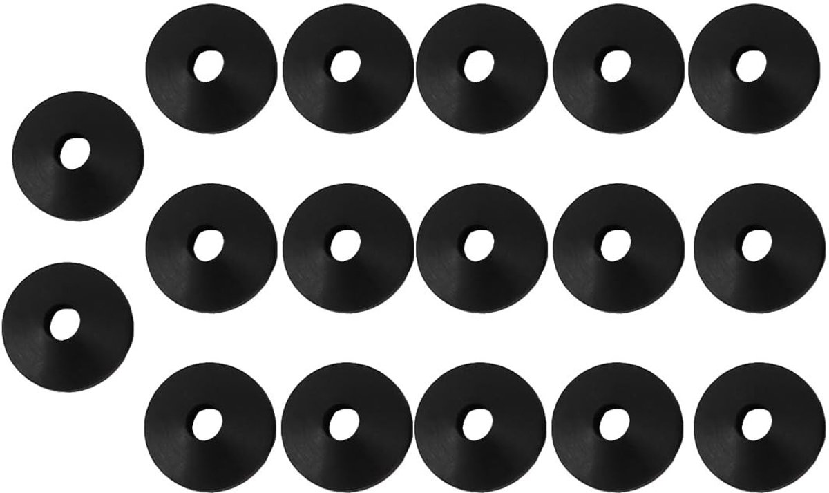 Dailygoods- Toiletbrilscharnierfitting 16 Stuks - Rubber Kegelbevestiging - Antislip - 8 mm Diameter - Buitendiameter 25 mm - Stabiele Pasvorm - Toiletbrilbevestiging