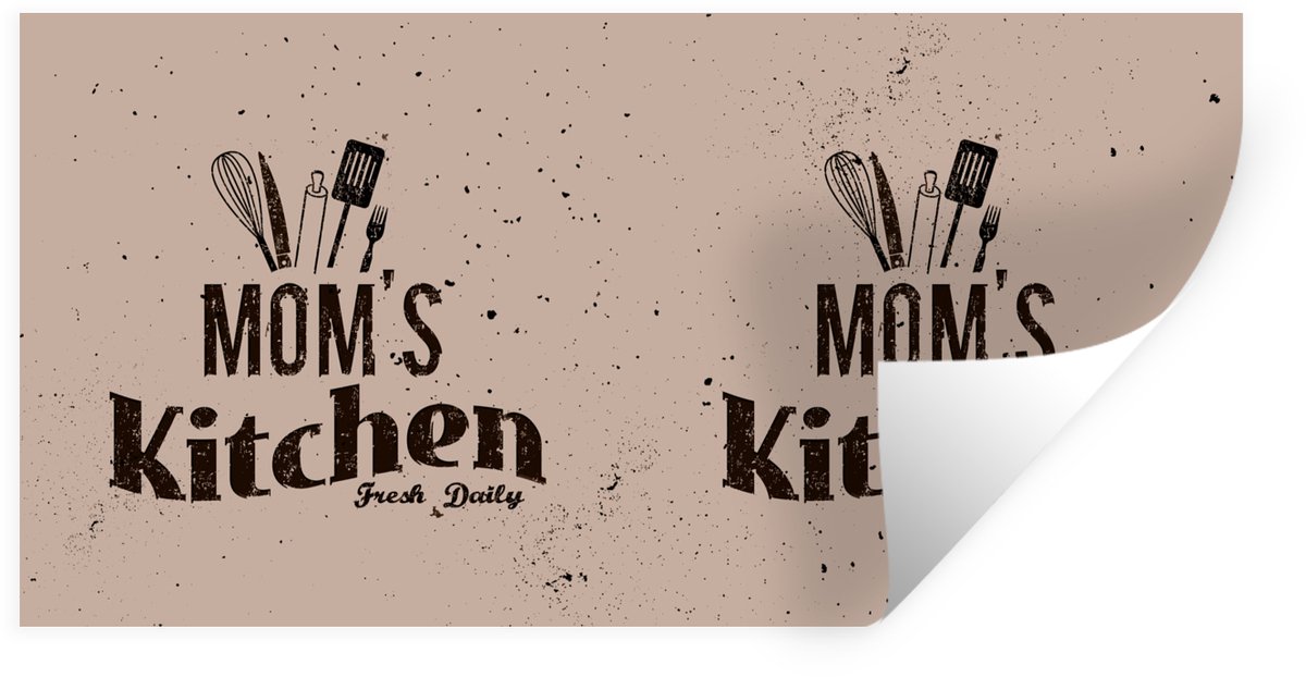 Muurstickers - Sticker Folie - Keuken - Moeder - Vintage - 160x80 cm - Plakfolie - Muursti