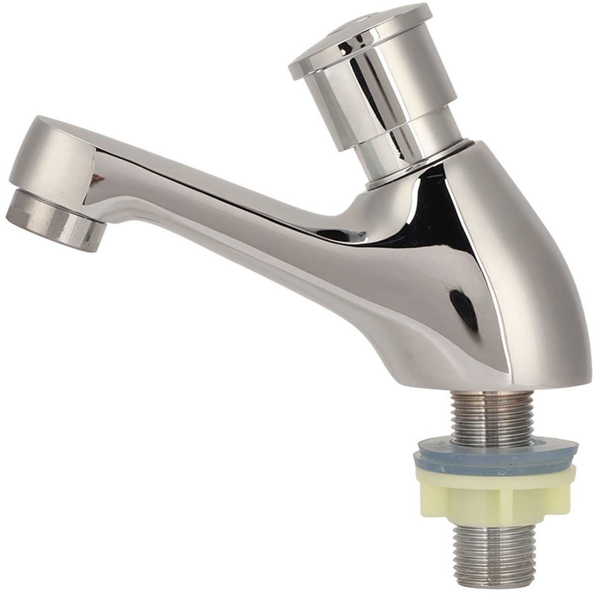 Dailygoods- Wastafelkraan Waterbesparend - Drukknop - Tijdvertraging - Koper - G1/2 Schroefdraad - 14 cm Lengte - Drukkraan