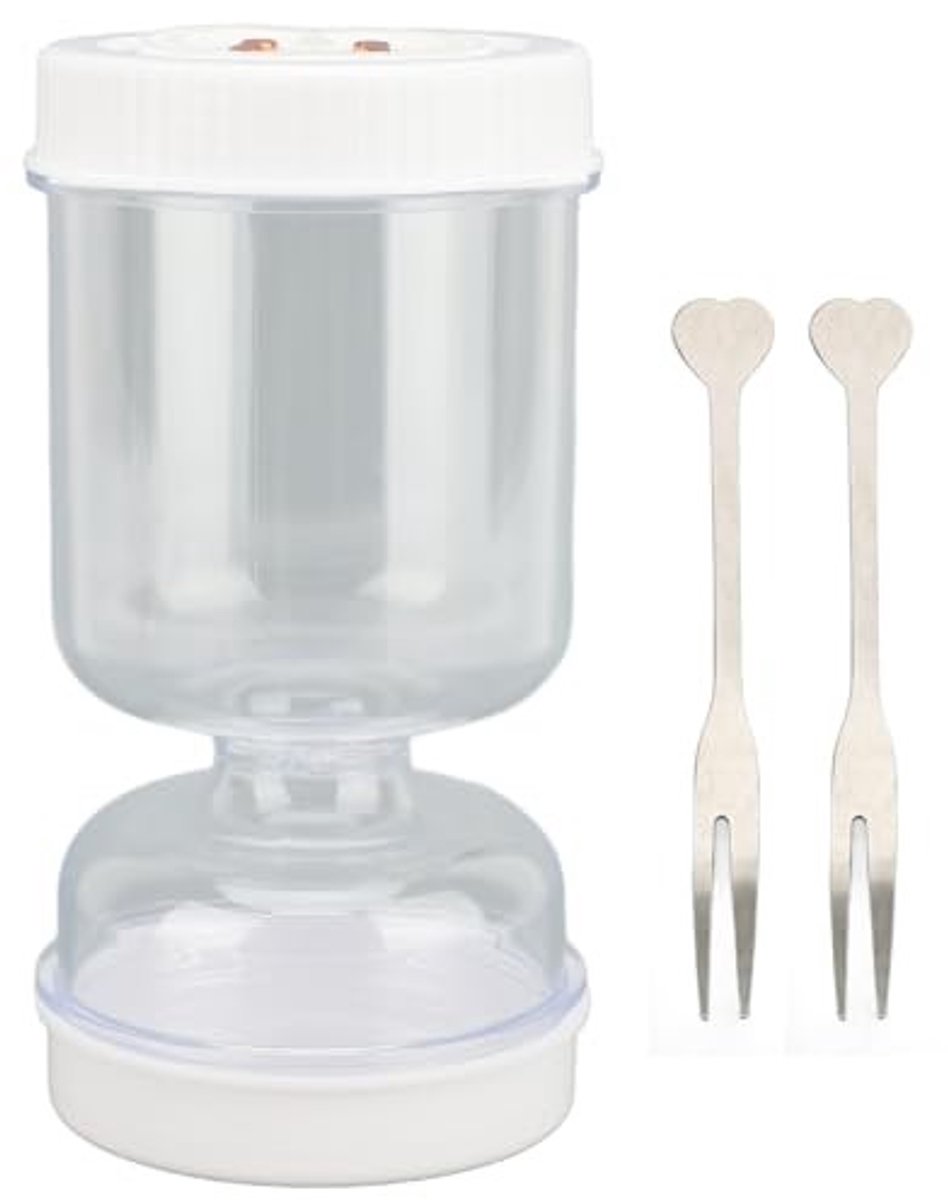 Dailygoods- Pickle Jar Grote Capaciteit - Lekvrije Container - Opslagpot - Augurk Pot - Veelzijdig Gebruik - Charmant Deksel met Vork