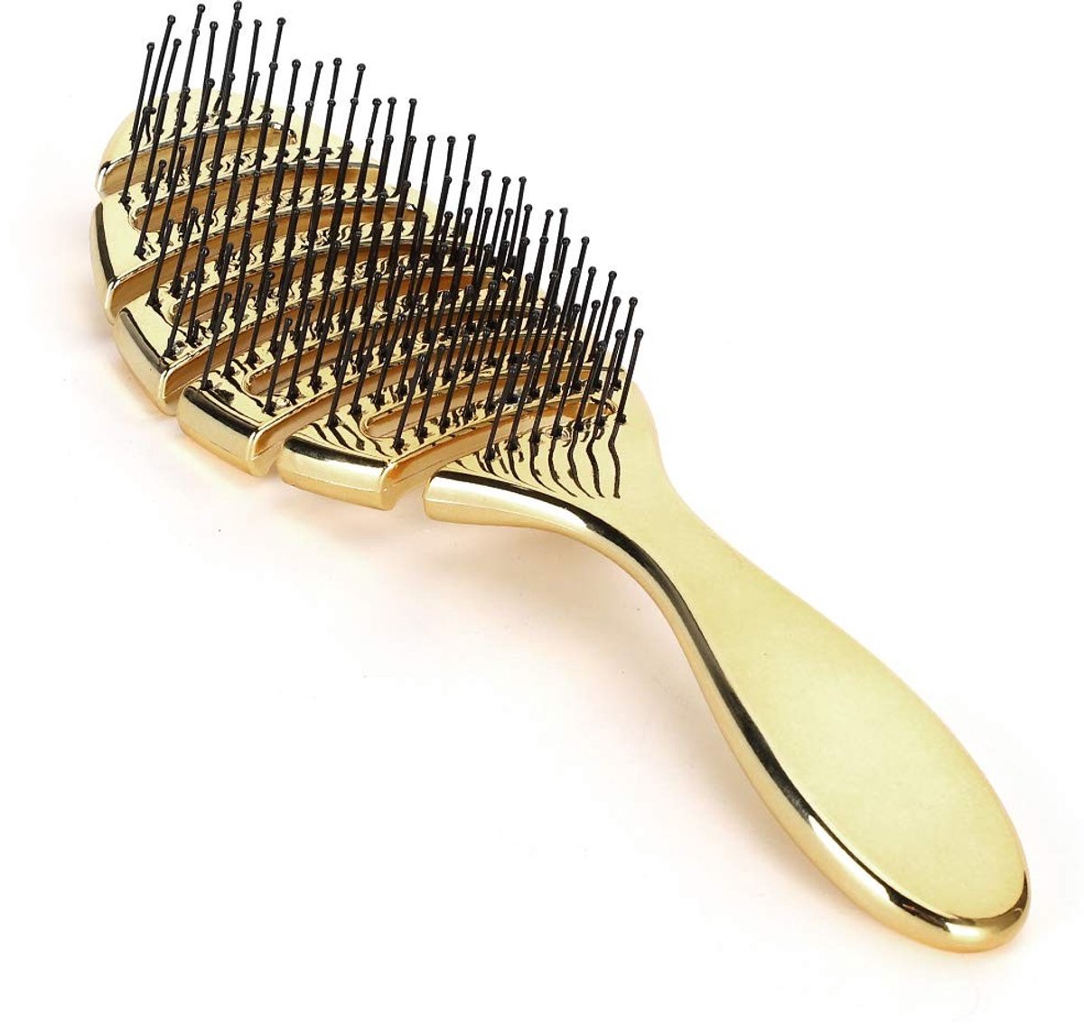 Dailygoods- Haarborstel Vintage - Professionele Kam - Hoofdhuidmassage - Geschikt voor Krullend Haar - Duurzaam ABS - Grote Kamtanden