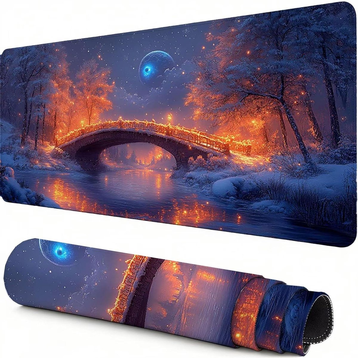 Grote Bureau Mat - Desk Pad - Werk en Gaming - Waterproof Oppervlak - 100 x 50 cm - Zwart
