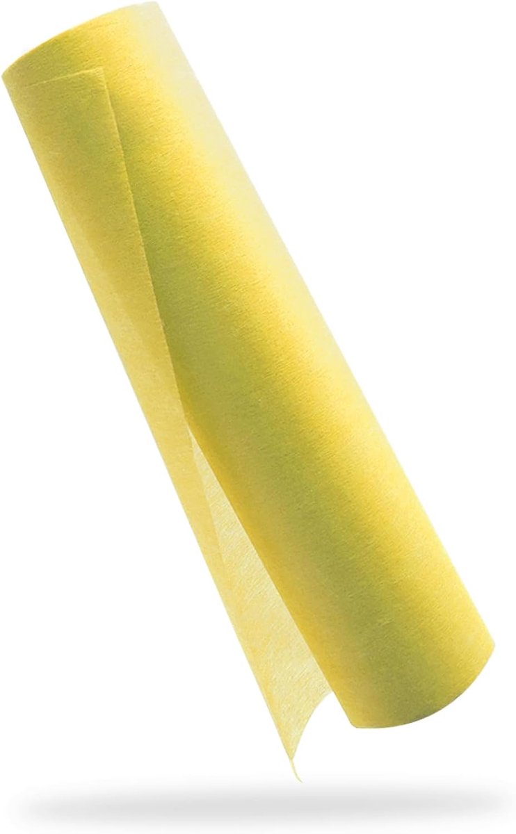 tafelloper, 30 cm x 25 m, decoratief tafelband voor doop, communie, verjaardagen, bruiloften en feesten (geel)