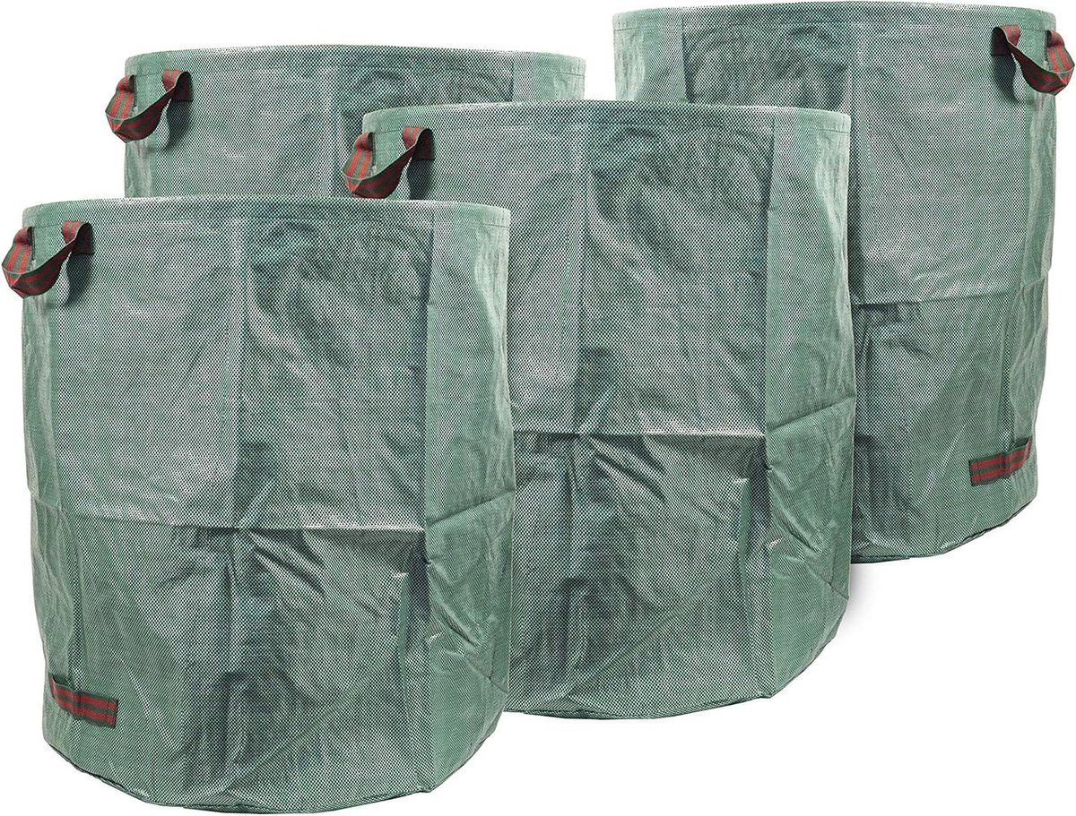 Tuinzak Set - Afvalzakken Tuin - Tuinafval Verwerken - Inclusief Spanring - 272 Liter 4 Stuks - Groen