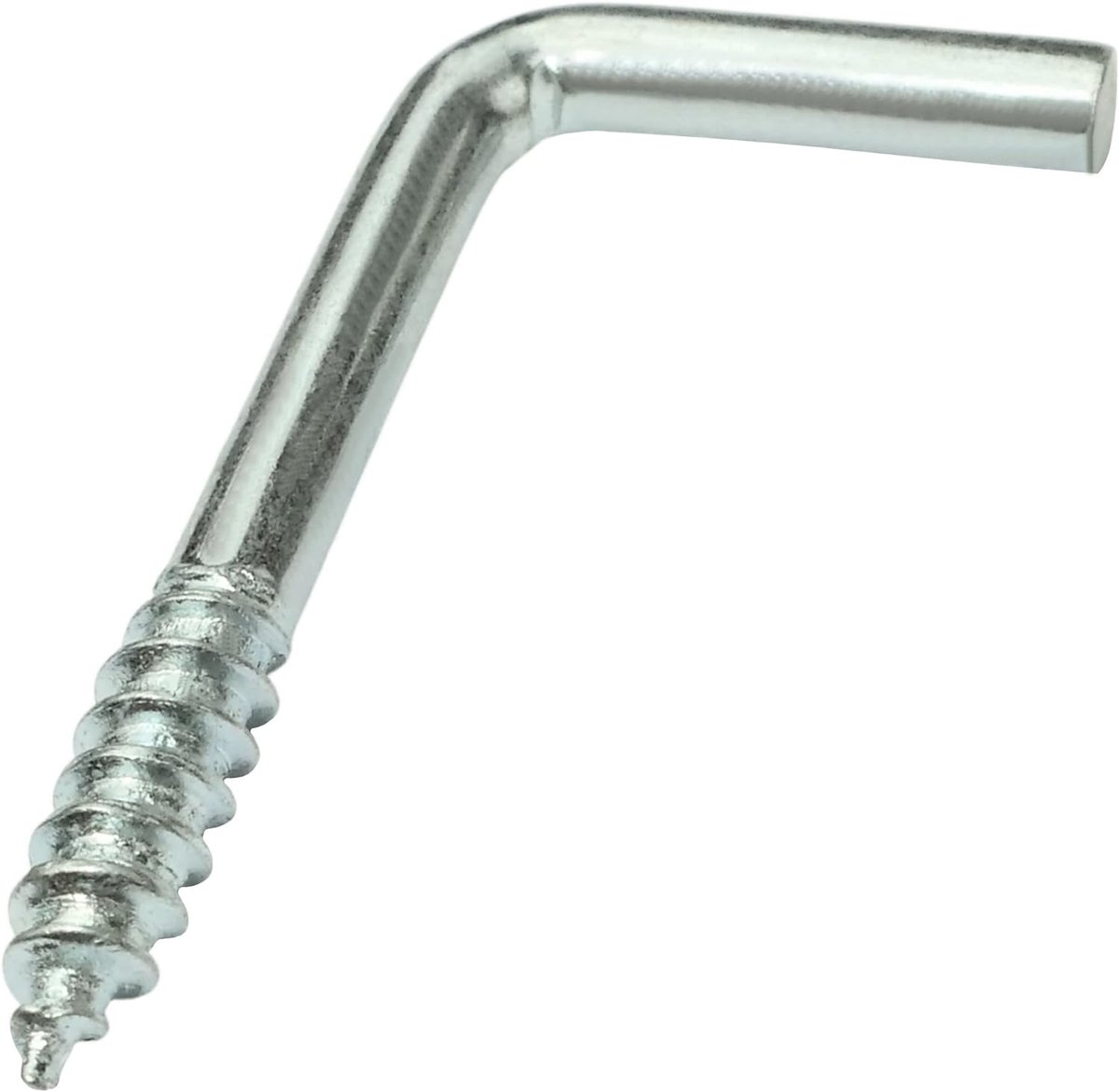 - C58010 - Set van 25 schroefklemmen in L-vorm Ophanghaakjes Ø 4x31 mm - zelftappende schroefhaak - van verzinkt staal - kleur zilver