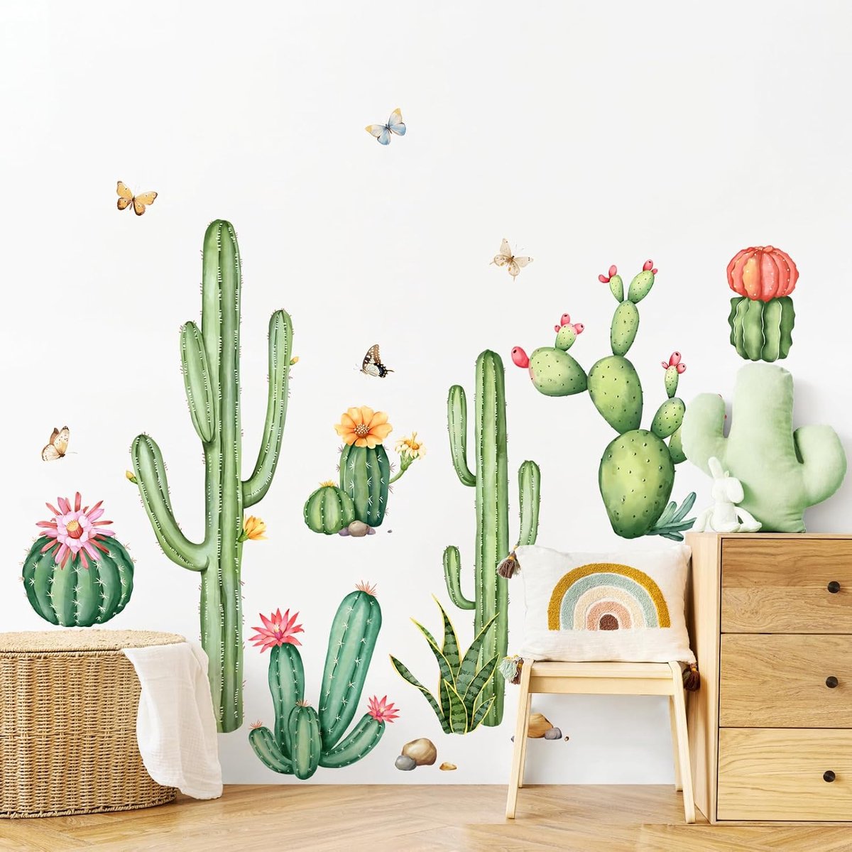 Muurstickers Groene Planten Muurstickers Schillen en Plakken Tropische Kunst Decor voor Woonkamer Slaapkamer Keuken Sofa TV Achtergrond