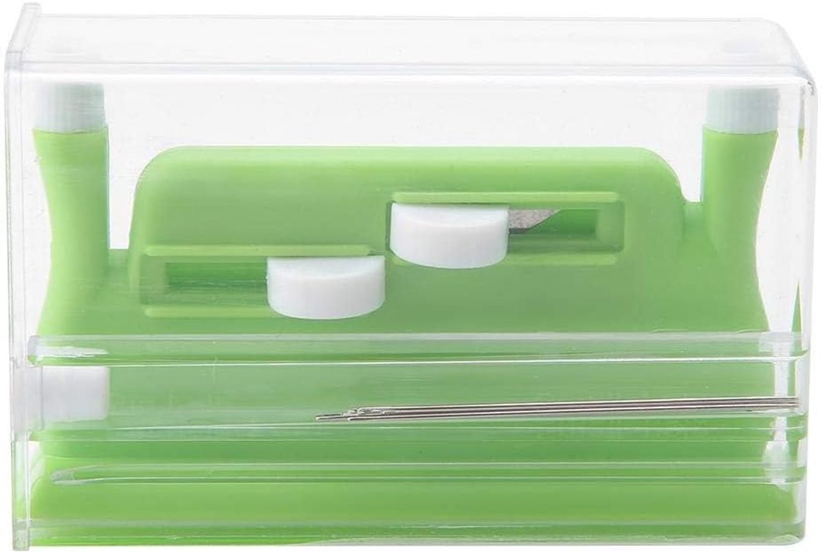 automatische naald naaien bureau naald inrijger met case voor hand naald threader naaien gereedschap DIY draad gemakkelijk naald handgereedschap