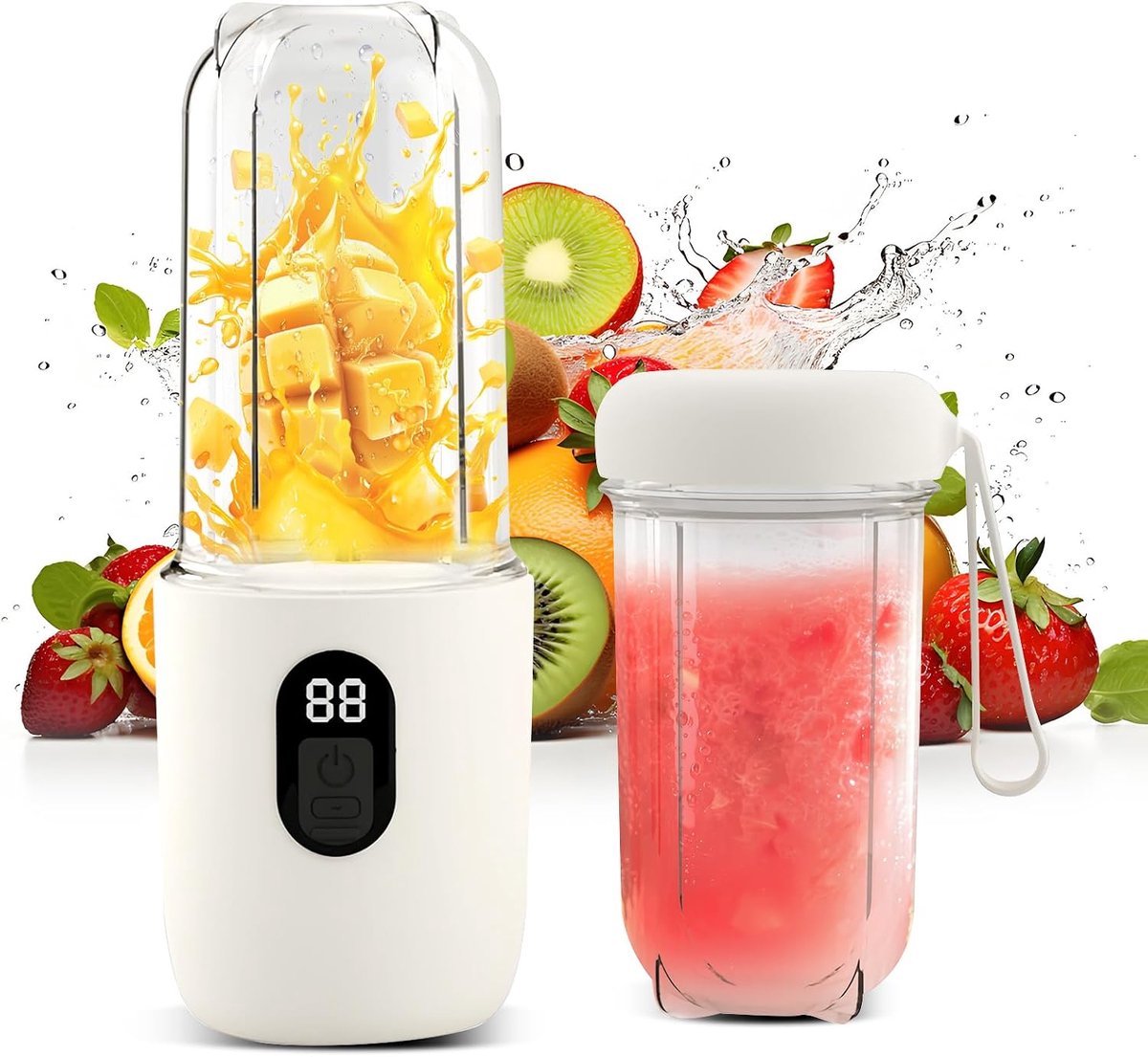 Mini Blender, Smoothiemaker, Draagbare Mixer, Smoothie Maker To Go Met 500 Ml Fles, Geschikt Voor Gezinnen, Kamperen En Sporten