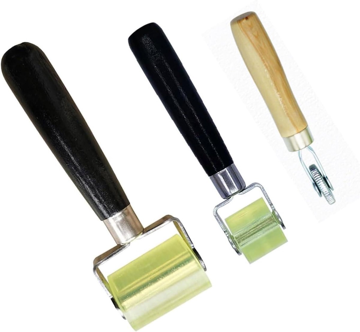Drukroller set 3 delig - siliconen en rubber - 30mm en 50mm breed - ideaal voor wandbekleding - ShopVlot