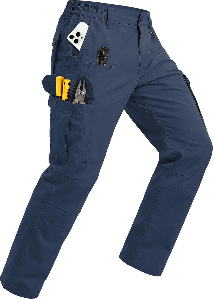 Heren Werkbroek Ripstop Tactische Broek voor Mannen Lichtgewicht Wandelbroek Mannen Waterbestendig Cargo Broek Militaire