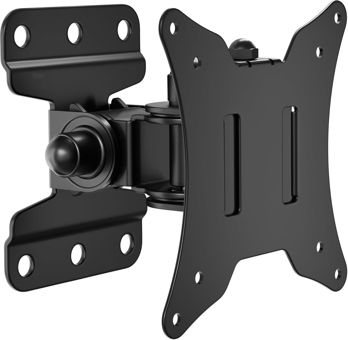 TV Muurbevestiging, Full Motion Monitor Beugel voor 13-30 inch TV/Monitor, Zwenk- en Kantelfunctie, VESA 75x75mm / 100x100mm, Maximaal 25kg | Draaibare, kantelbare en 360° draaibare tv-houder van staal met 9,5 cm wandafstand, max. VESA 100 x 100 mm
