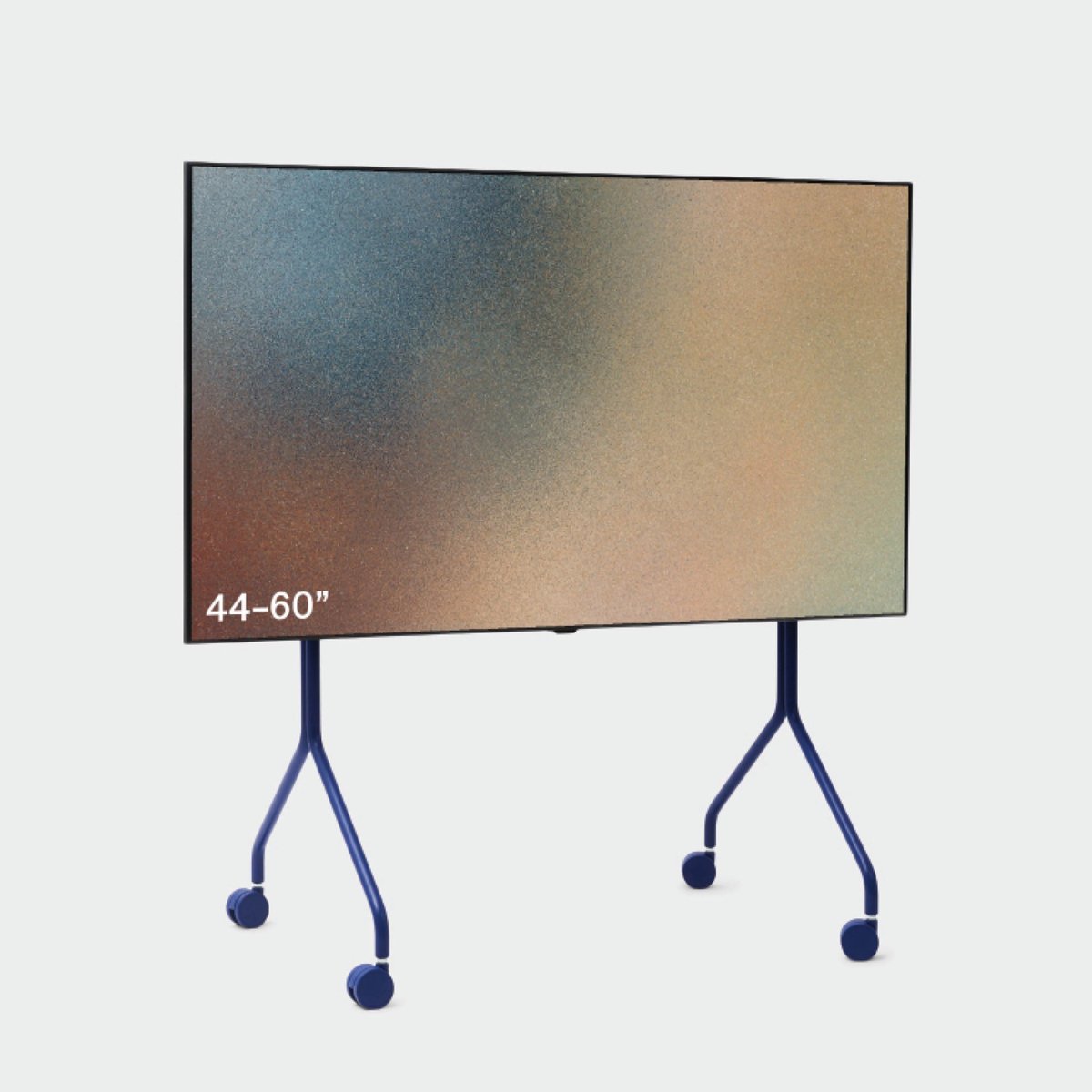 SnelShoppen - Pedestal Moon Rollin' TV-standaard met Wieltjes | Televisiestandaard voor 40 tot 70 inch TV's | Oprolbare TV-wagen voor Woonkamer | Blau
