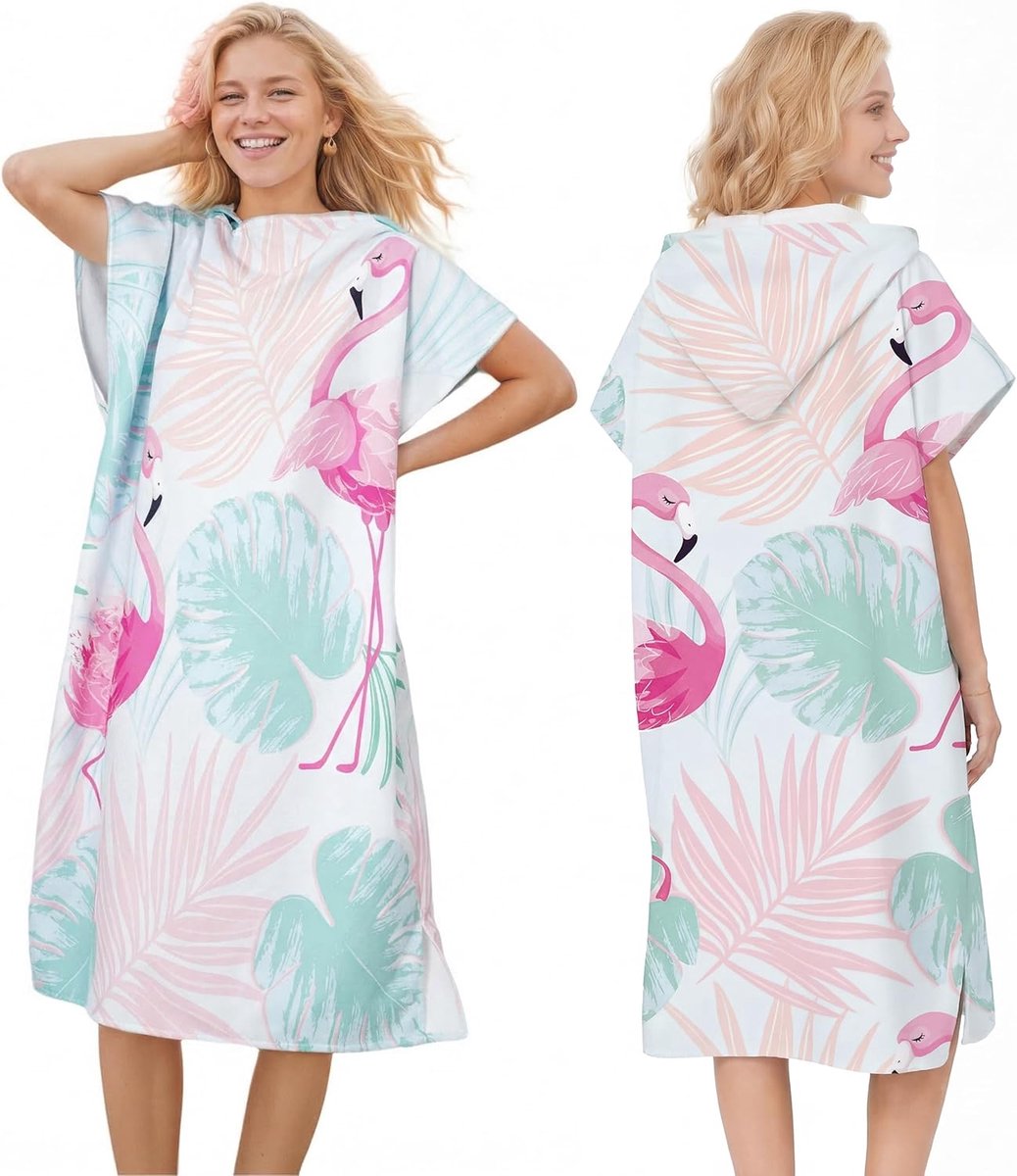 surfponcho, wikkeldoek, badjas, capuchontrui voor volwassenen, mannen, vrouwen of gezinnen, microvezel, zwemmen, strand, surfen, duiken, baden thuis