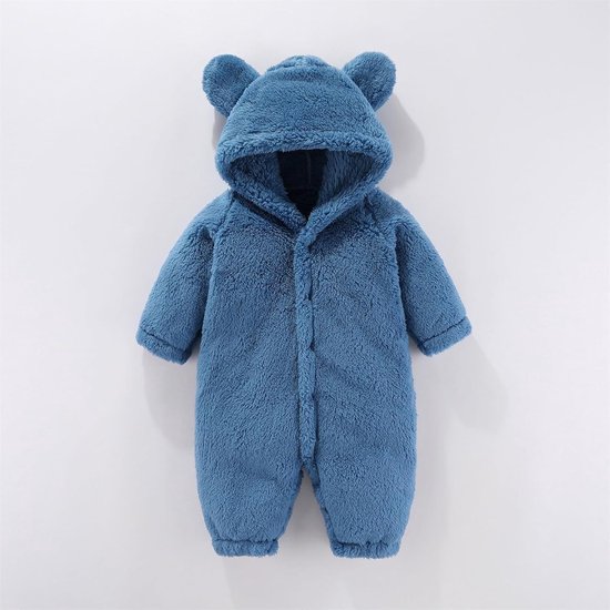Baby Sneeuwpak - Baby Jumpsuit Romper - Baby Warm Houden - Met Fleece Gevoerd - Voor Pasgeborenen - Effen — afbeelding 2