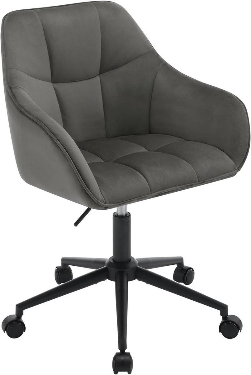 SureDeal® - Bureaukruk - Thuisbureaustoel - Make stoel - Hoogte verstelbaar - Armleuningen fluwelen zitting - 61x56x81 cm - Roze