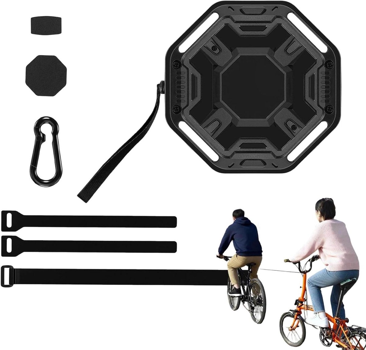 Fiets Sleepkabel - Treklijn Kinderfiets - Gezinsfietstochten - Intelligente Demping - 100kg Capaciteit - Zwart