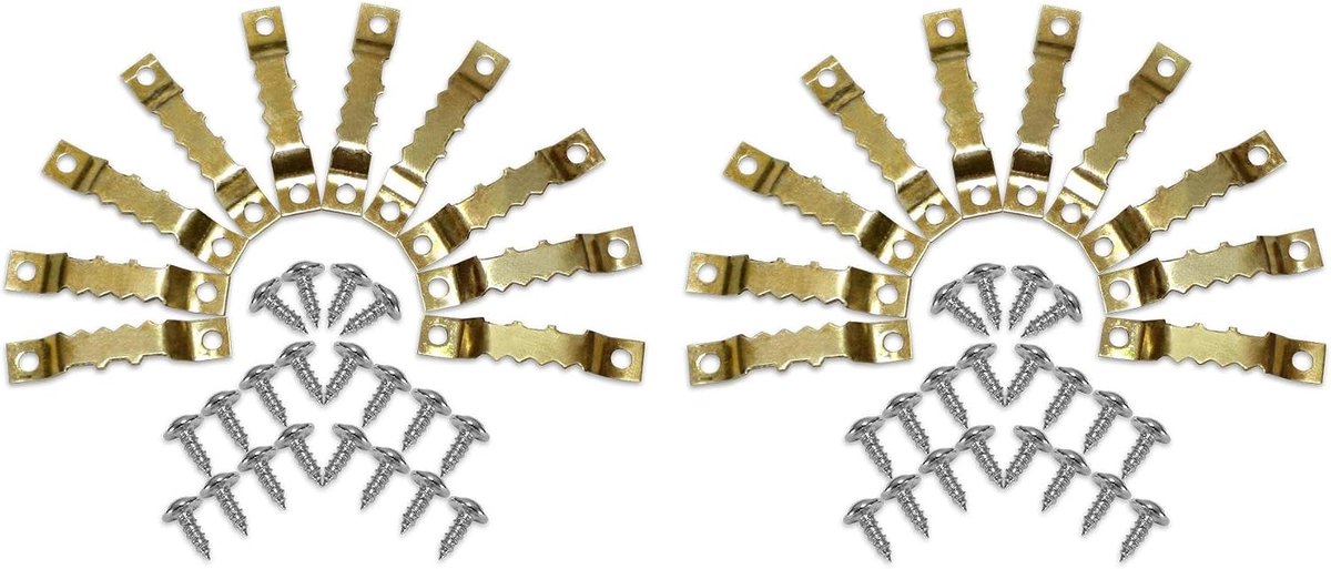 Up Fotohangers 20 stuks incl. 40 schroeven - voor houten frame, fotolijst, spieraam en wissellijst
