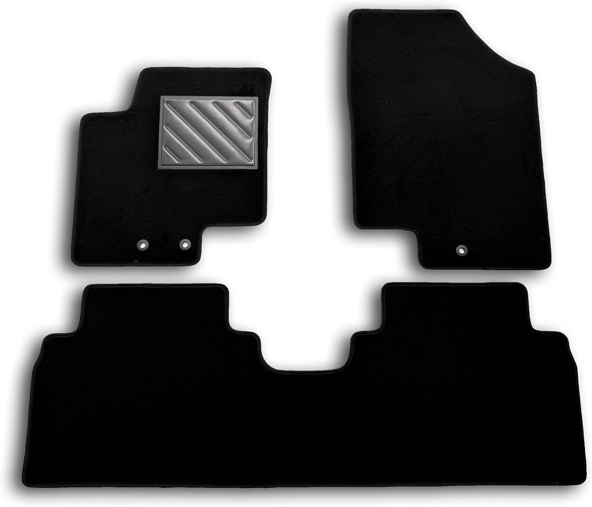 Vloermatten voor Kia Venga vanaf 2010 > perfecte pasvorm, antislip, versterkte hielvoering van rubber
